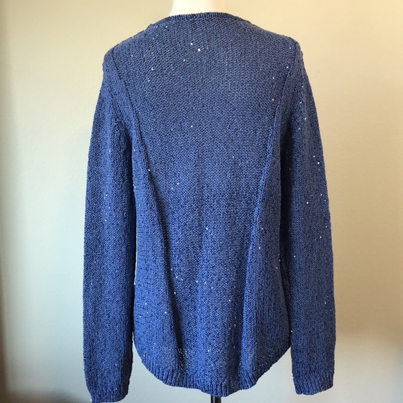 Chico’s Periwinkle Blue Sparkly Sweater - Picture 5 of 8